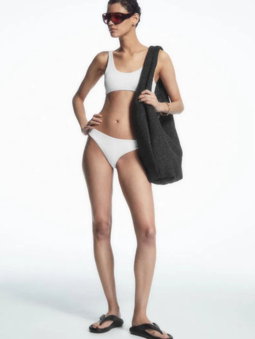 COS Ribbed White Bikini Set - Picture 6 of 7